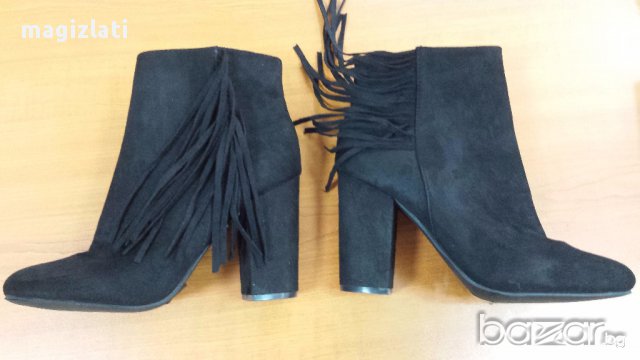 Нови дамски боти с ресни №40/41, снимка 2 - Дамски боти - 15968932