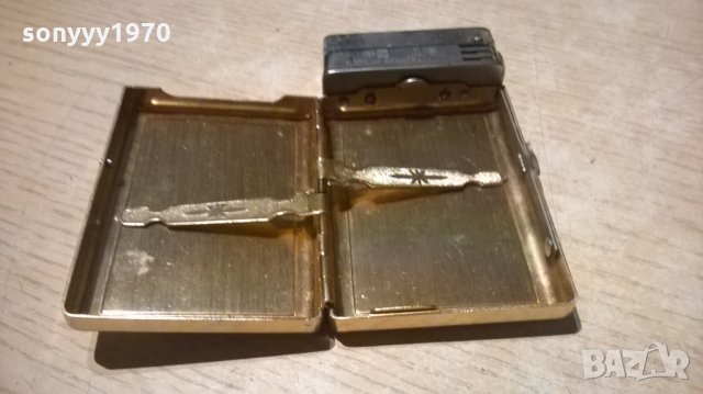 стара колекционерска запалка/табакера-10х5.5х2см, снимка 4 - Колекции - 23276594