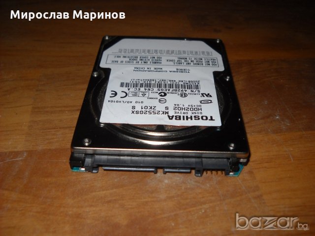 5.1. хард диск за лаптоп TOSHIBA  250 GB–SАTA 2.5”. Ползван 1 месец и 15 дена, снимка 2 - Твърди дискове - 21014369
