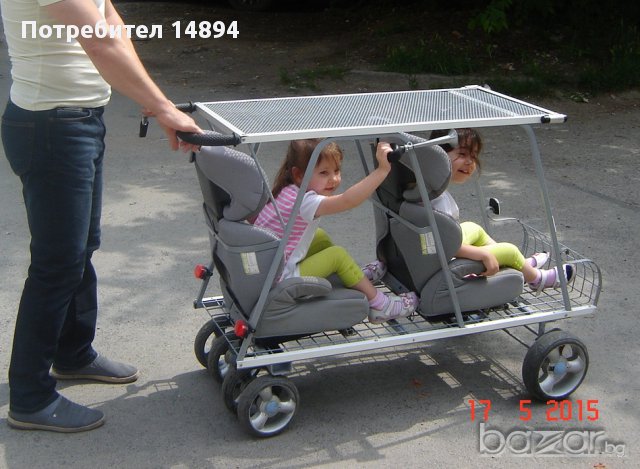 Продавам ПОРЪЧКОВА количка за деца-близнаци от 2 до 6 години, снимка 2 - Стоки за близнаци - 13149821