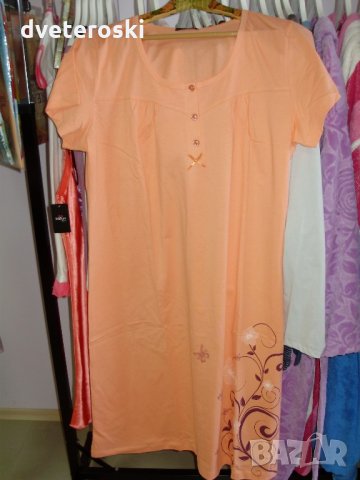 Нощница с къс ръкав 2ХЛ размер, снимка 4 - Нощници - 21653336
