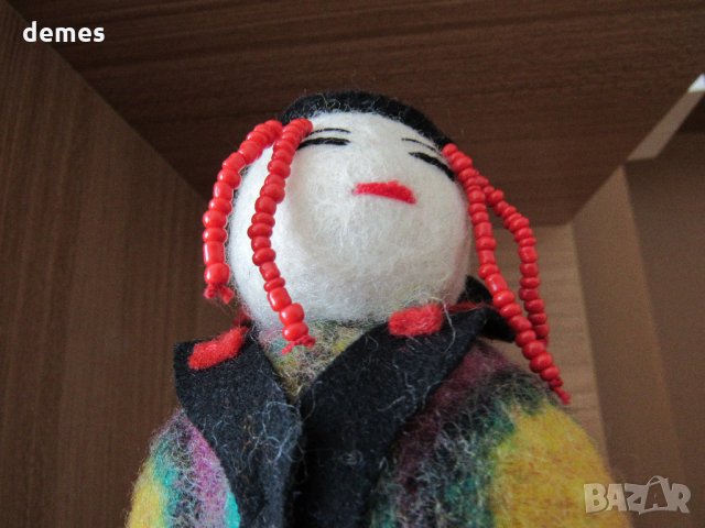  Автентична сувенирна кукла от филц-Монголия, снимка 2 - Други ценни предмети - 22317695