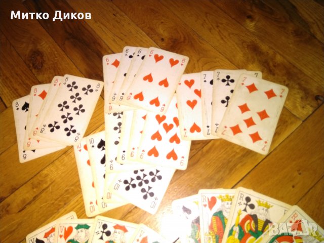 Стари колекционерски карти немски 52 броя  плюс кожен калъв за два чифта, снимка 7 - Колекции - 24304136