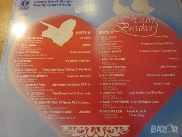 Грамофонна плоча - HEART BREAKER  разбивач на сърца - изд.80те г. , снимка 3 - Грамофонни плочи - 22371793