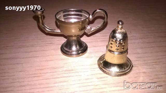 Мини ретро колекция-чаиник-мед/месинг-7х6х3см-внос швеицария, снимка 2 - Антикварни и старинни предмети - 17328548