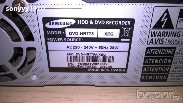 samsung dvd hr775 dvd/hdd/hdmi recorder-внос швеицария, снимка 18 - Плейъри, домашно кино, прожектори - 18016500