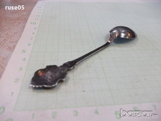 Лъжичка с герб стара малка сребърна - 10,9 гр., снимка 9 - Други ценни предмети - 21015051