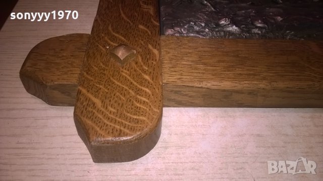 тежка картина-оран-дърво/олово-внос швеицария, снимка 4 - Колекции - 24148125