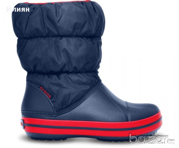 Crocs Puff Boot K Navy/Red, снимка 2 - Детски боти и ботуши - 19815129