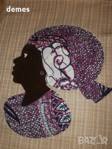  Африканка-картина от текстил върху текстил-варианти, снимка 12 - Колекции - 23347578