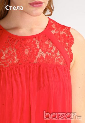 VERO MODA дамска червена рокля, нова, с етикет, снимка 5 - Рокли - 18676418