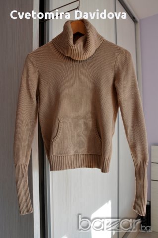 Бежав пуловер с голяма яка Old Navy, снимка 2 - Блузи с дълъг ръкав и пуловери - 17206981