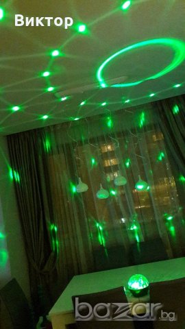 Диско лампа ЛЕД,с говорители с Blotooth връзка, вградена батериа акумулаторна, снимка 4 - Аудиосистеми - 20873567