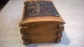 ретро дървена кутия с метален обков-1977г-22х16х11см, снимка 7