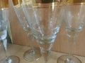 Стари стъклени чаши гравирани с златен кант, снимка 11