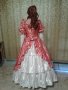 Бална рокля във викториански стил в розово и бяло, снимка 17