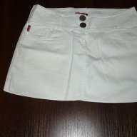 бяла памучна мини пола, снимка 2 - Поли - 11131563