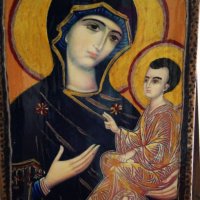 Икона на света Богородица с Младенеца , снимка 3 - Икони - 25651784