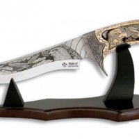 Колекцонерски ловен нож -180 / 310 - 5 модела ( Елен, Мечка, Вълк, Орел, Дракон), снимка 10 - Ножове - 19109809