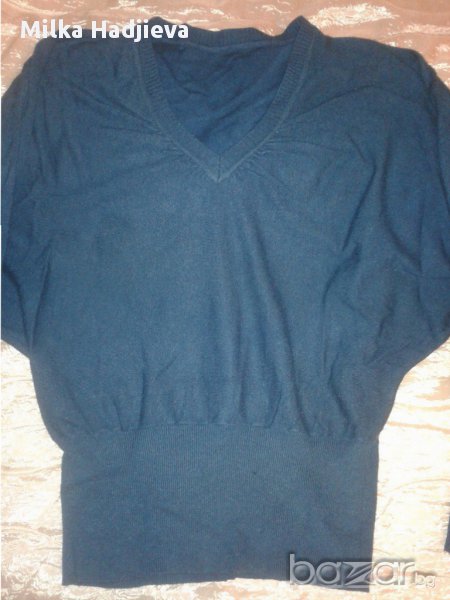 синя блуза с дълъг ръкав, снимка 1