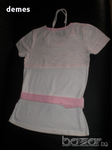 Туника с коланче в бяло и розово за 10-годишно момиче, снимка 3 - Детски Блузи и туники - 11129324