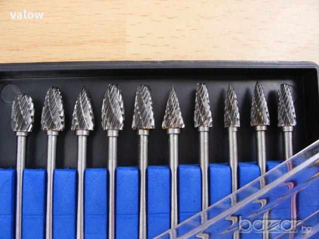Фрезери борфрези борчета твърдосплавни к-т 10 бр Дремел Dremel cnc, снимка 3 - Други инструменти - 11083412