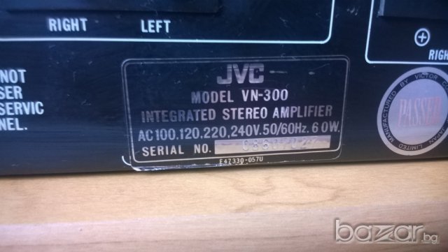 jvc-vn300 integrated stereo amplifier-made in japan-нов внос швеицария, снимка 11 - Ресийвъри, усилватели, смесителни пултове - 7690640