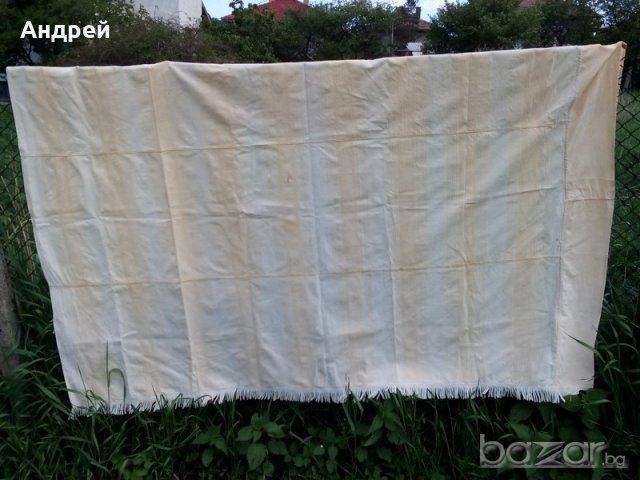 Кенарена покривка за легло, снимка 2 - Антикварни и старинни предмети - 18268387