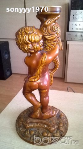 Пластика-красива фигура 52х30см-внос швеицария, снимка 2 - Антикварни и старинни предмети - 17558391