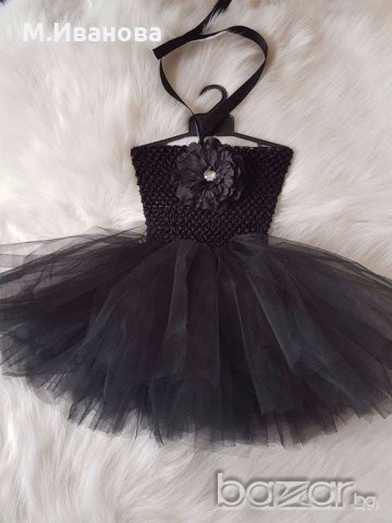 Туту рокля  в  бяло  и черно 1-3 години, снимка 5 - Бебешки рокли - 14666091