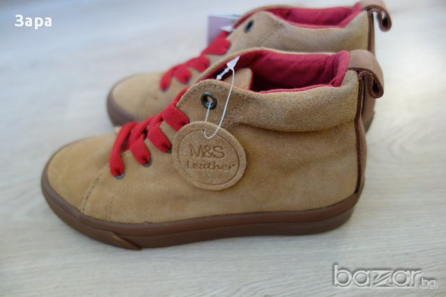 велурени обувки Marks & Spencer, 33ти и 37ми номер, снимка 5 - Детски маратонки - 14895152