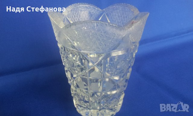 Две кристални вази различни, снимка 3 - Вази - 25563166