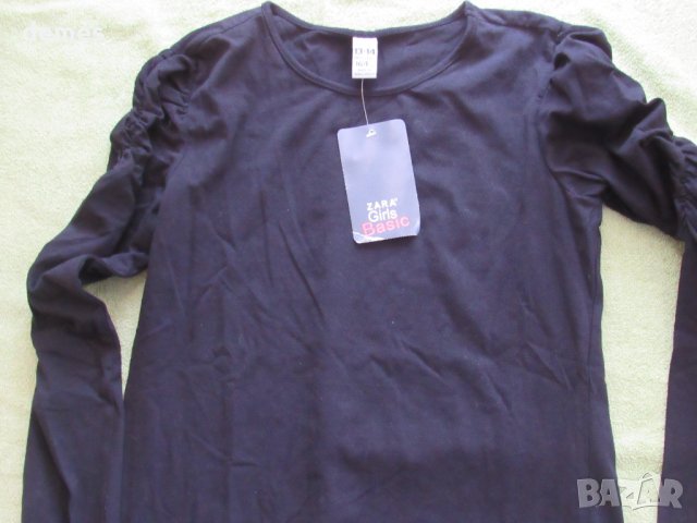  Черна блуза ZARA за момиче, размер 164, нова, снимка 7 - Детски Блузи и туники - 23915578