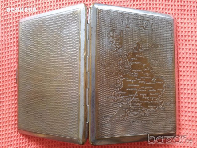 стара посребрена бронзава Британска табакере, снимка 5 - Антикварни и старинни предмети - 13540509