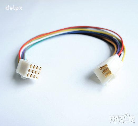 Автомобилен кабел за касетофон с накрайници 12pin(м)/12pin(ж) 0,25m 12V