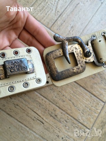 Кожен колан Save the Queen, снимка 3 - Колани - 23801617
