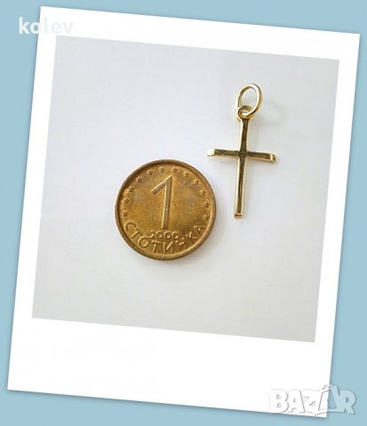 златен кръст -мини- 0.50 грама, снимка 3 - Колиета, медальони, синджири - 13309966