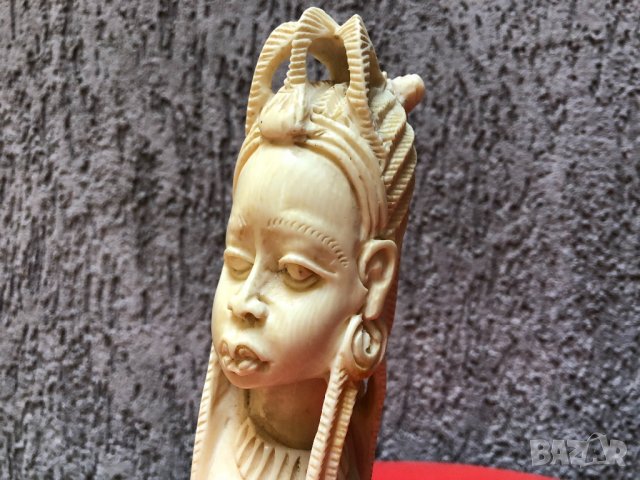 Слонова кост женски бюст, снимка 2 - Антикварни и старинни предмети - 13709103