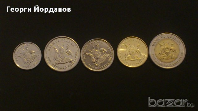 Монети лот от 5 монети Уганда, снимка 7 - Нумизматика и бонистика - 8319223