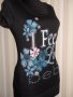 "Bebe" Дамска блузка в черно на цветя, снимка 3