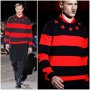 GIVENCHY RED BLACK STARS AND STRIPES Мъжки Пуловер тип Блуза размер S и M, снимка 1