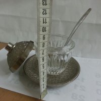 Ретро кристален съд за хайвер захар и др, снимка 3 - Антикварни и старинни предмети - 22703298