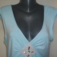 Блуза с перли "Н&М"® / голям размер , снимка 2 - Корсети, бюстиета, топове - 14683461