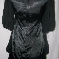 "Малка черна рокля" или туника / копринен сатен и органза / "ISL" Ив Сен Лоран, снимка 5 - Рокли - 18008668