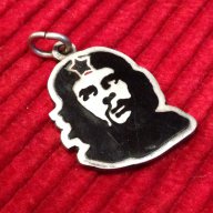 Че Гевара-Сребърен медальон с емайл, снимка 3 - Колиета, медальони, синджири - 6768585