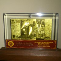 Подаръци или сувенири 50 евро златни банкноти със сертфикат, снимка 2 - Подаръци за юбилей - 7922178