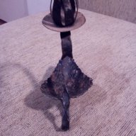 Свещник от ковано желязо, снимка 3 - Антикварни и старинни предмети - 17479225