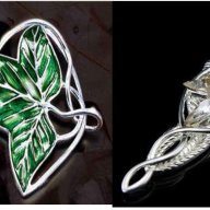 Комплект две колиета от "Властелинът на пръстените" (Lord of The Rings)-колието на Arwen+листото, снимка 4 - Колиета, медальони, синджири - 7734379