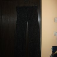 Черен панталон с блестящи нишки, снимка 2 - Панталони - 9914862