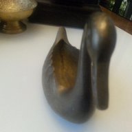 Стара Масивна Бронзова Статуетка Птица, снимка 3 - Антикварни и старинни предмети - 16379114
